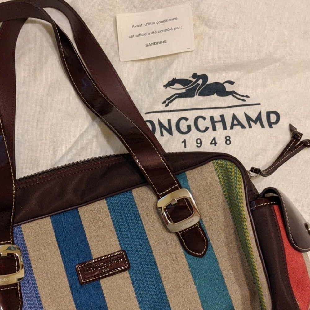Vintage LONGCHAMP rainbow purse w/dustbag